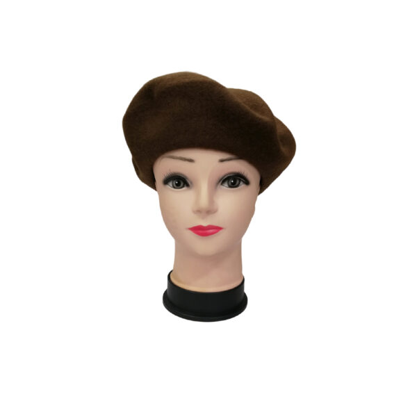 ženska francuska smeđa kapa