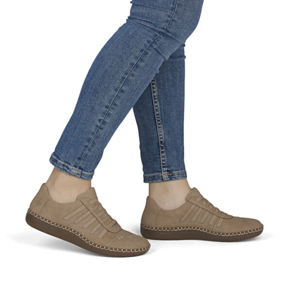 Bež ženske barefoot kožne cipele Rieker