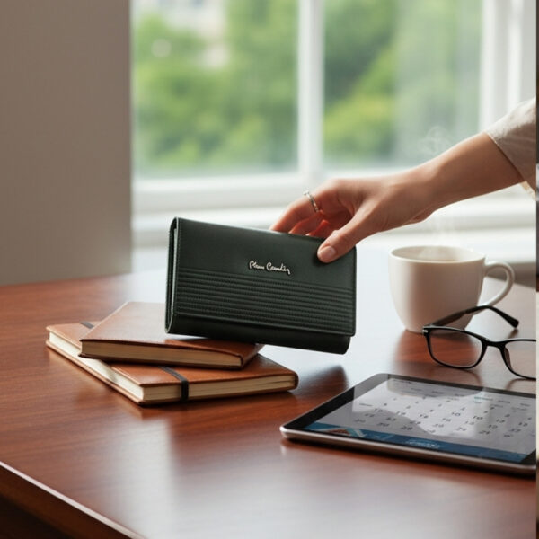 ženski tanki kožni novčanik preklop