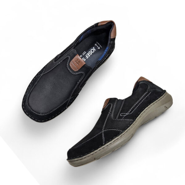 muške crne kožne mokasine
