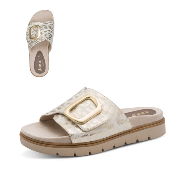 ženske zlatne leopard natikače