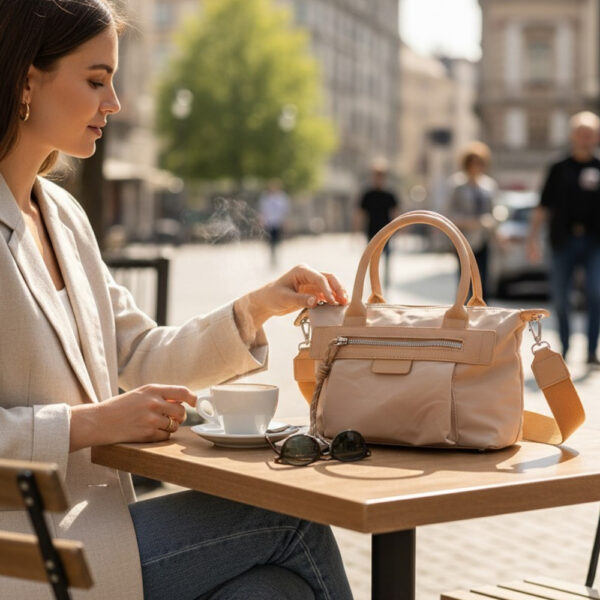 ženska torba ručke duple rips