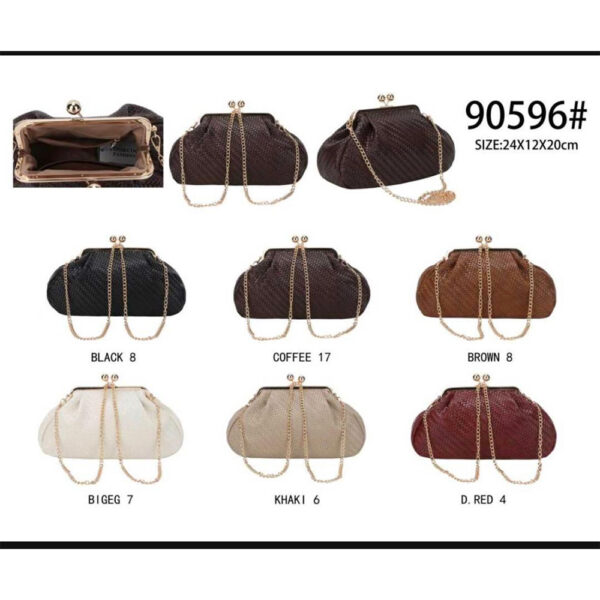 Elegantne ženske clutch torbice s lancem u više boja od umjetnog materijala