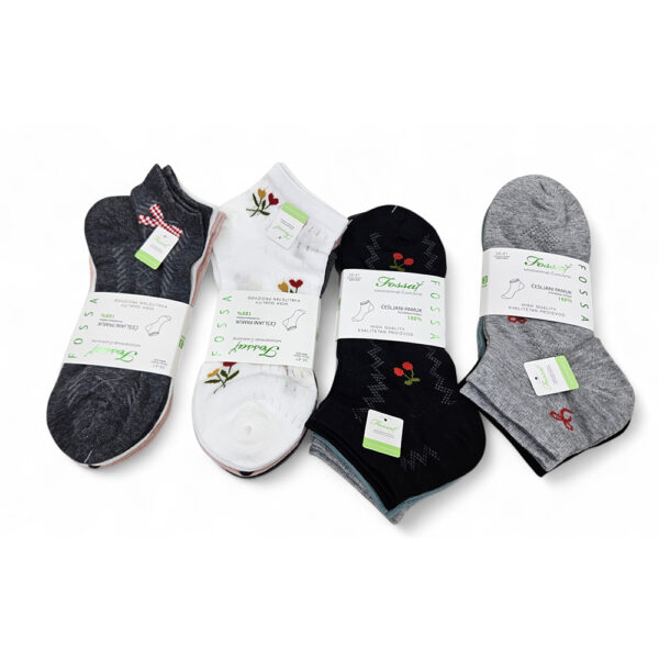 Ženske ljetne stopalice od češljanog pamuka s uzorkom u više boja