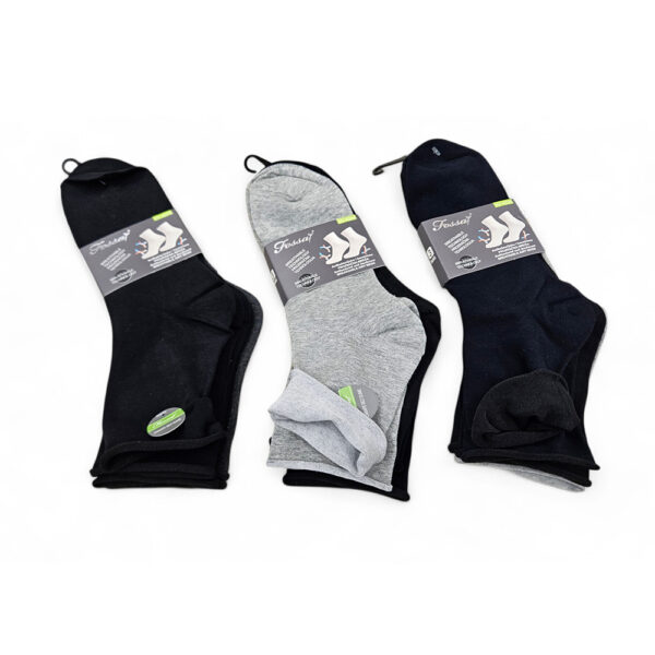 Muške čarape bez gume od antibakterijskog pamuka u crnoj i sivoj boji