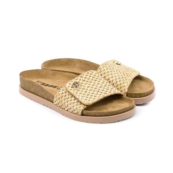 Ženske Leon anatomske natikače s pletivom i kožom ljetne