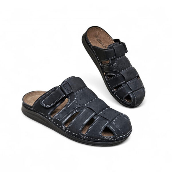 muške natikače zatvorene čičak kožni uložak udobne sandale natikače