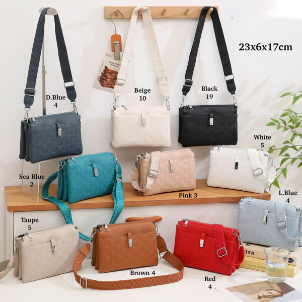 Ženska crossbody torba s modernim pletivom i jednostavnim dizajnom, dostupna u više boja. Praktična i elegantna za svakodnevne kombinacije.