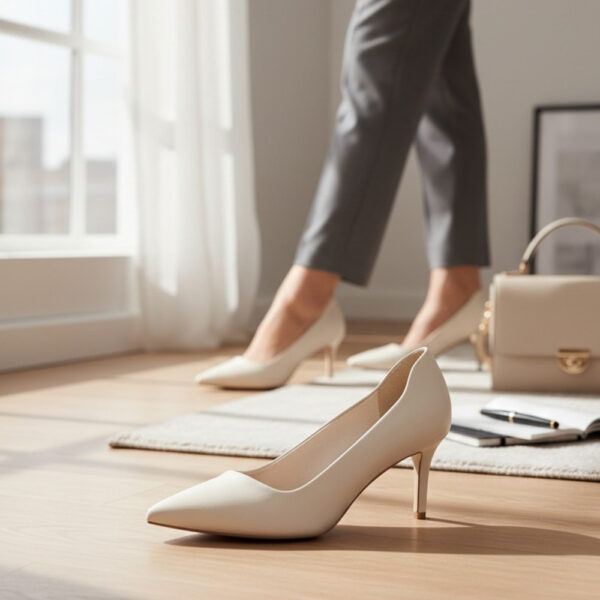 Tamaris bež salonke s petom 7 cm elegantne ženske štikle