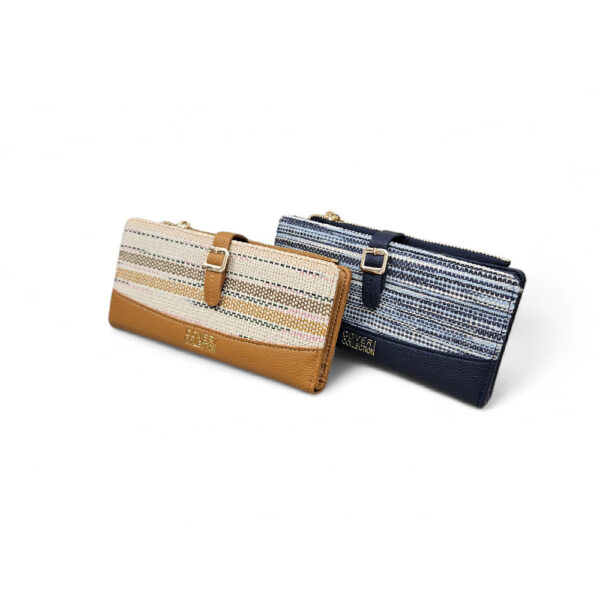 Veliki ženski novčanik s pletivom i isprepletenim dizajnom, dostupan u više boja. Elegantan, praktičan i moderan dodatak za svaku ženu.