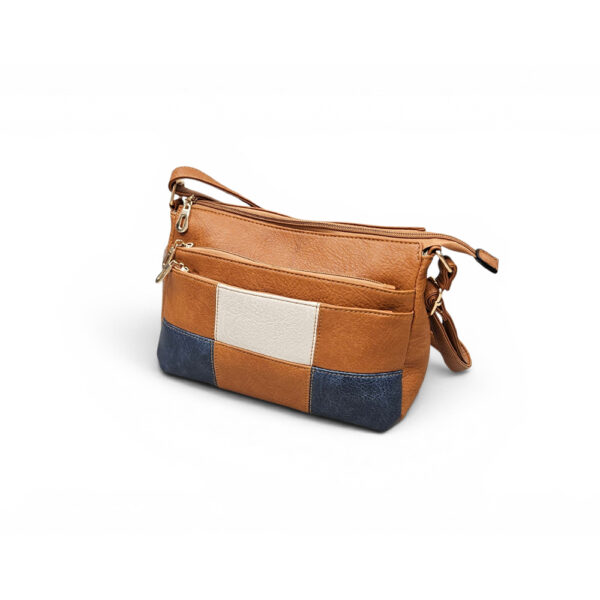 Ženska color block crossbody torba casual urbanog stila s više pretinaca i podesivim remenom