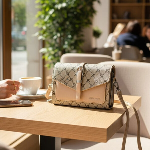 Ženska torba novčanik elegantnog urbanog dizajna s remenom i dekorativnim uzorkom