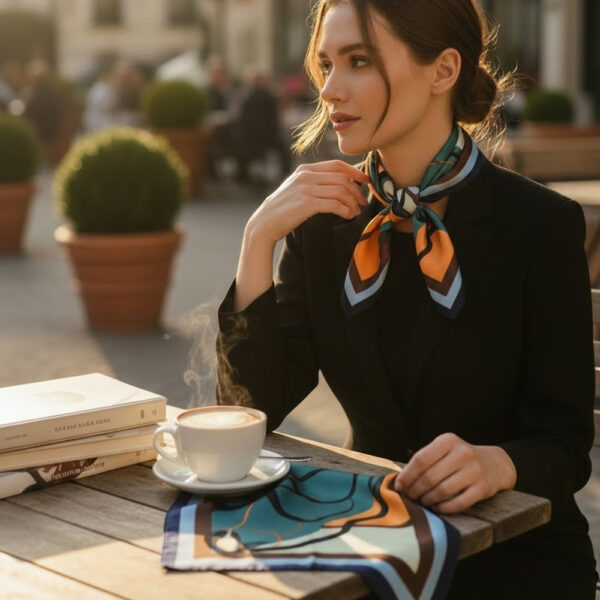 Elegantna ženska marama od viskoze s višebojnim uzorkom