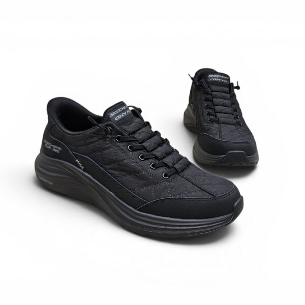 Skechers Slip-ins Contour Foam muške tenisice u crnoj boji s prošivenim tekstilnim gornjištem i Hands Free Slip-ins tehnologijom