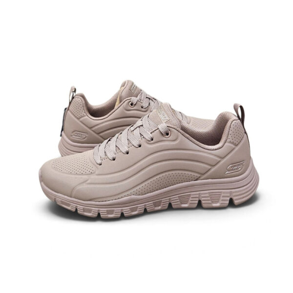 Ženske Skechers BOBS B Lite tonal tenisice 117704 u bež boji s perforiranim detaljima, Memory Foam uloškom i fleksibilnim potplatom.