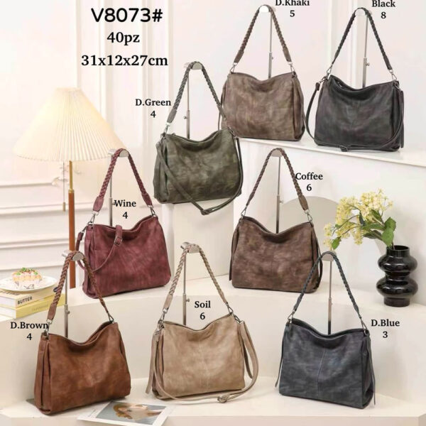 Ženska slouchy hobo torba s pletenim remenom u više boja