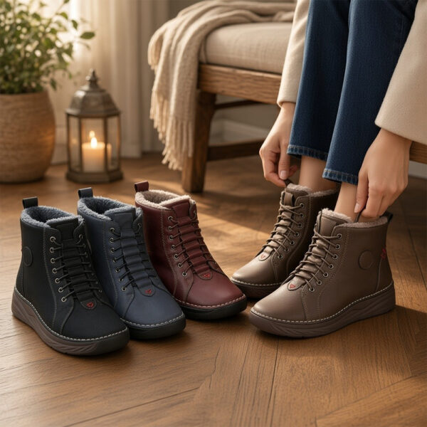 Ženske zimske sneaker gležnjače s elastičnim vezicama u više boja
